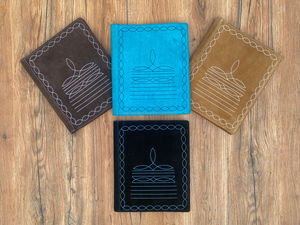 Classeur Compendium en cuir suédé turquoise personnalisé nouveau classeur en cuir véritable avec fermeture éclair A4 organisateur de documents scolaires - Product Image 4