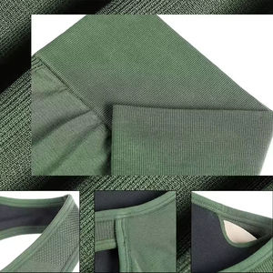 Ensemble de sport sans couture avec logo frontal, haut à manches longues et short de fitness, tenue d'entraînement, survêtement, ensemble de yoga pour fille 2026 - Product Image 5