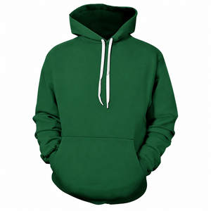 <b>Black</b> Solid Hoodie <b>Men</b> Pullover <b>Sweatshirt</b> Cotton Fleece Hooded Top with Kangaroo Pocket Casual Autumn - Product Image 5
