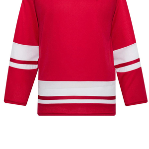 Men's Ice Hockey Jersey QASWA SPORTS Front Logo 100% Cotton Slim <b>Fit</b> <b>V</b>-neck Short Sleeve Breathable Sport Shirt - Product Image 3