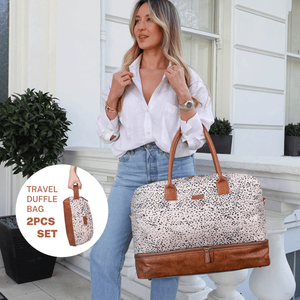 Bolsa de lona para fin de semana con compartimento para zapatos y neceser, ideal para viajes cortos y artículos esenciales. - Product Image 6