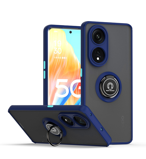 Various Candy Color Shockproof Silky Touch Magnetic Ring Holder Mobile Phone Cases for Oppo Reno 8T 5G 4G /A1 Pro 5G 8 Pro+ 5G