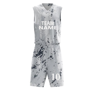 Ensemble short et maillot de basket-ball pour homme, personnalisable avec logo, respirant, 100 % polyester, impression numérique, réversible, été - Product Image 3