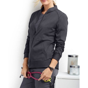 Chaqueta de fregado de talla grande elástica de manga larga personalizada con Etiqueta Privada, médico y enfermera uniforme de, conjuntos de uniformes médicos para mujer - Product Image 4
