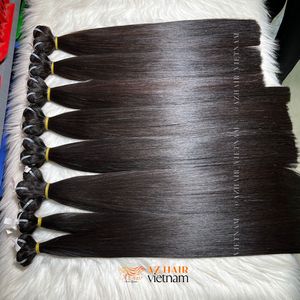 Precio al por mayor Mejor calidad Remy Hair 100% Paquetes humanos vietnamitas Trama Color negro natural Super Double Drawn Straight Style - Product Image 2