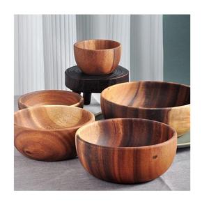 Tazón de Madera Personalizado para Ensaladas, Utensilio de Cocina, Tazón de Madera para Mezclar y Servir Verduras, Frutas y Fideos - Product Image 3