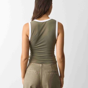 Nuevo Top Deportivo Moderno para Mujer, Estilo Racerback, Cuello Redondo, Top Corto para Entrenamiento, 100% Algodón, Jersey Transpirable, Tops para Mujer - Product Image 2