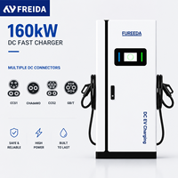 Nuevo Cargador Rápido para Vehículos Eléctricos DC de 160kW CCS2 con Doble Conector, Estación de Carga para Uso Comercial