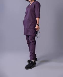 Conjunto de Uniformes Médicos Personalizables y Lavables para Mujer, Uniformes de Enfermera Clásicos, Uniformes Médicos de Verano con Spandex y Manga Corta - Product Image 1