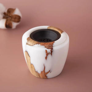 2024 nueva madera resina epoxi Bakhoor quemador incienso Madhkan quemador árabe Oud quemador para el hogar fragancia para Ramadán DE LA India - Product Image 6