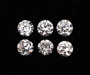 Diamants CVD HPHT en vrac, 4,5 mm, taille brillant rond, cultivés en laboratoire, 0,3 carat, petites pierres en lot pour la fabrication de bijoux, couleurs blanc D/E/F, VVS+ - Product Image 1