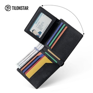 TILONSTAR TVW178P Cartera Billetera Plegable Portátil Inteligente con Bloqueo RFID de Cuero Genuino para Tarjetas de Crédito para Hombre - Product Image 4