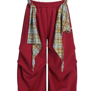 Pantalon de survêtement oversize double couche coupe ample style streetwear – Personnalisation OEM - Product Image 4