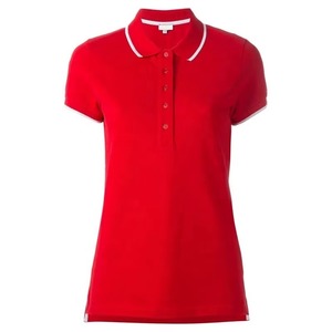Polo en tricot gris à manches courtes pour femme, couleur unie, coupe décontractée, longueur normale, design boutonné - Product Image 5