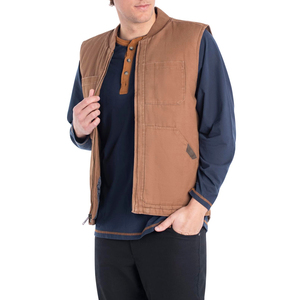 Lightweight Men Canvas <b>Vest</b> Thin Breathable Cotton Waistcoat Custom Logo Summer Outdoor Sports Sleeveless <b>Vest</b> For Men - Product Image 3