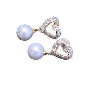 Boucles d'oreilles en perles blanches rondes brillantes de 10-11 mm de Zhuji Danshui, argent S925 avec de fines imperfections, bijoux élégants - Product Image 5