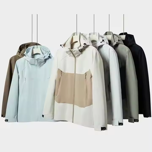Chaqueta Softshell Impermeable con Capucha, Cortavientos, Tallas Grandes, Ropa de Escalada para Hombre, Chaquetas Deportivas - Product Image 1