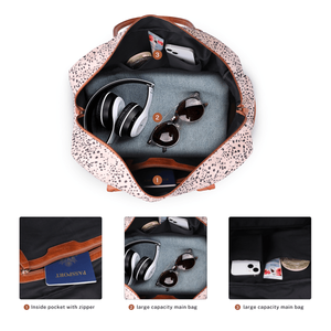 Bolsa de lona para fin de semana con compartimento para zapatos y neceser, ideal para viajes cortos y artículos esenciales. - Product Image 4