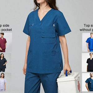 Nuevo Conjunto de Uniformes Médicos Unisex a la Moda, Uniformes de Hospital para Doctores con Tela y Color Personalizados - Product Image 5
