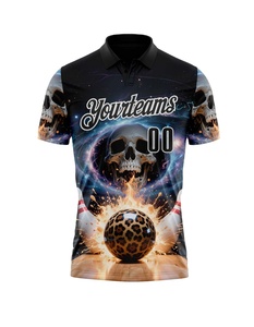 Wholesale Summer Casual Sports Polo T Shirts <b>Bowling</b> Shirts for Men Team's <b>Bowling</b> Polo Shirt - Product Image 2