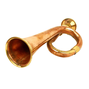 แตรทองเหลืองแท้ทันสมัย ของขวัญที่ดีที่สุดสำหรับเด็ก ของเล่นเด็ก ของขวัญงานฝีมือ ขนาด 6 นิ้ว สีโรสโกลด์ จัดส่งรวดเร็ว - Product Image 1