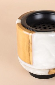 Luxury <b>Bakhoor</b> Burner Mabkhara Resin Wood <b>Oud</b> Incense Burner Arabic Majmar Modern Decorative Home Fragrance Holder - Product Image 2