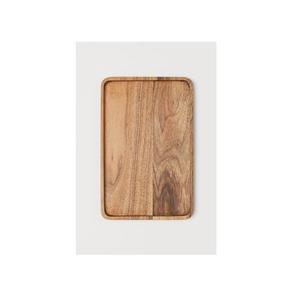 Plateau décoratif en bois à usage général, design minimaliste rectangulaire, fabriqué à la main par un artisan, pièce unique, plateau de service en bois pour couverts - Product Image 1