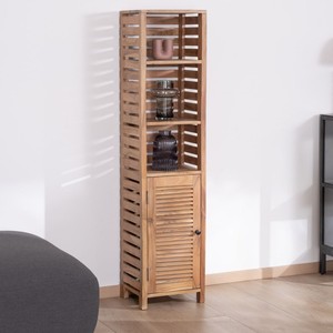 Colonne de rangement Vandana Royal Edge avec structure à persiennes en acacia - Product Image 4