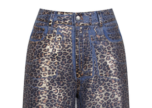 Women Leopard Print Wide Leg Jeans Baggy Y2K Streetwear Loose Fit <b>Animal</b> Print Denim Pants Vintage Style Cheetah print Jeans - Product Image 5