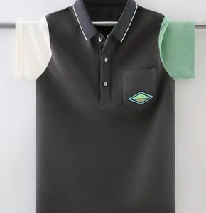 Polo tricoté décontracté à manches courtes pour enfants, en coton uni, pour garçons et filles - Product Image 3