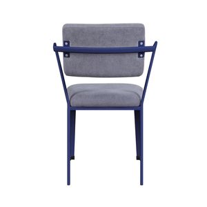 Sedia da Ufficio Industriale in Tessuto Grigio con Finitura Blu - Product Image 6