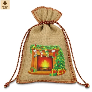 Pochette utilitaire en jute naturelle non laminée pour cosmétiques et voyage, 19x25 cm, plate, avec logo personnalisé, vente en gros, OEM, commande en gros, modèle SNC07 - Product Image 1