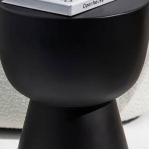 Table d'appoint en béton noir Vandana Zenova Neo, meuble d'appoint minimaliste contemporain - Product Image 4