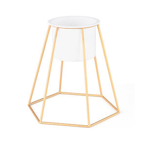 Support de pot de fleurs en fer au design moderne, finition dorée, pour fleurs artificielles, taille personnalisée, décoration de table, mariage, maison, bureau - Product Image 3