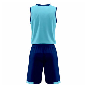 Uniforme de Baloncesto para Hombre, Camiseta sin Mangas con Cuello en V y Estampado Geométrico Degradado, Conjunto de Pantalones Cortos de Poliéster que Absorben la Humedad - Product Image 2