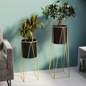 Support de pot de fleurs en métal haut de gamme pour la vente en gros, avec pot inclus, design artisanal durable pour pots lourds et décoration intérieure élégante - Product Image 1
