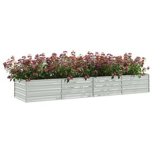 126 "x 31.5" x 17.7 "acciaio zincato argento giardino rialzato letto vasi da fiori e fioriere - Product Image 3