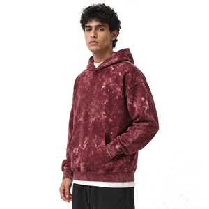 Sudadera con capucha extragrande personalizada con lavado ácido, de felpa de mezcla de algodón de alto gramaje, teñida con efecto vintage, estilo streetwear, para marcas - Product Image 5