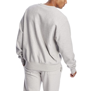 Sudadera de felpa francesa, ropa de calle en blanco, Sudadera de cuello redondo de lujo, Sudadera de cuello redondo personalizada, cuello redondo de gran tamaño de algodón 100% - Product Image 2