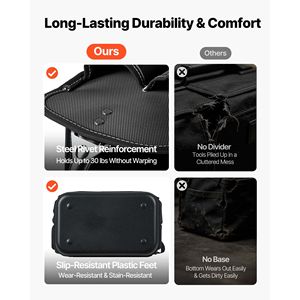 Borsa Portautensili da 13 Pollici con 33 Tasche - Organizer Portatile per Manutenzione Elettrica, Contenitore in Plastica Rigida - Product Image 5