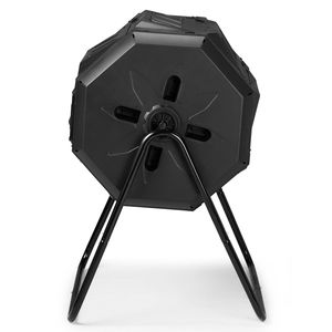 Composteur rotatif extérieur à double compartiment noir de 42 gallons pour un compostage par lots efficace - Product Image 4