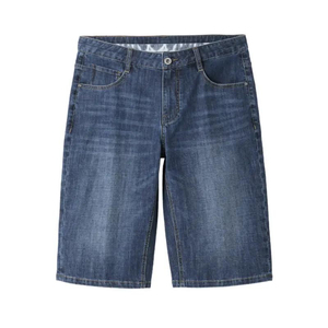 Shorts en jean décontractés pour hommes – Coupe slim tendance, délavés, pour l'été - Product Image 1