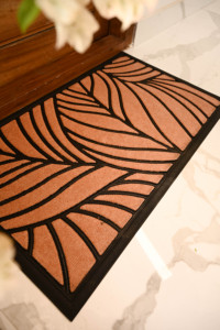 Leaf Pattern Coir Rubber Backed Eco-Friendly Entrance Door <b>Mat</b> Decorative Rubber Border | Non <b>Slip</b> Entrance Floor <b>Mat</b> - Product Image 3