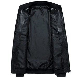 2026 New Arrival High Quality Customized <b>Men's</b> Knitted Coated Leather Breathable <b>Sherpa</b> Lined Streetwear Vintage <b>Jacket</b> Stand - Product Image 3