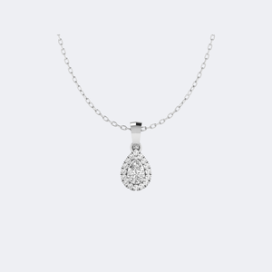 Collier pendentif halo en diamant synthétique cultivé en laboratoire couleur E plaqué or 0,65 carat pour bracelets et joncs de mode certifiés - Product Image 2