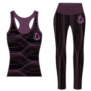 Women's Solid Two-Piece <b>Gym</b> Sportswear Set Fitness Yoga <b>Wear</b> Moisture Wicking Breathable Custom Logo OEM Service - Product Image 5