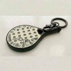 Customizable <b>Silicone</b> <b>Rubber</b> Tennis Padel Racket Keyring Custom Logo Custom Design Durable Material Custom Size for Event - Product Image 4