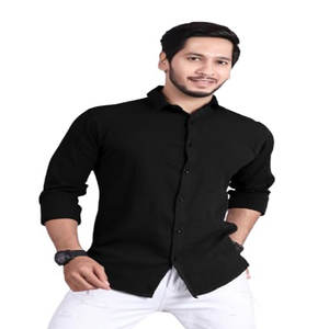 Men's Casual Anti-Wrinkle Long Sleeve <b>Button</b>-Down <b>Shirt</b> Solid Color Custom Plain Dyed Design Anti-Pilling Breathable for - Product Image 3