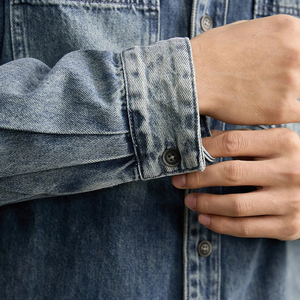 Anti Wrinkle Breathable High Quality <b>Men</b> <b>Denim</b> <b>Jacket</b> Loose Fit Crew Neck Plus Sized Hot Sale Premium Quality <b>Men</b> <b>Denim</b> <b>Jacket</b> - Product Image 6