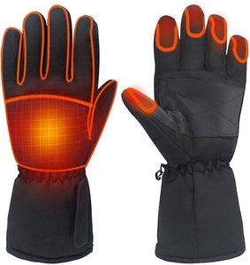 Gants chauffants électriques double face en cuir de vachette noir, mitaines chauffantes pour l'hiver, gants à batterie réglables pour rester au chaud - Product Image 6